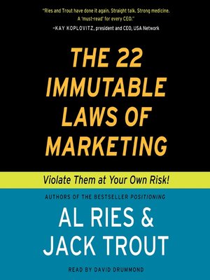 cover image of The 22 Immutable Laws of Marketing